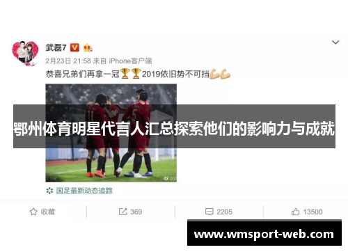 鄂州体育明星代言人汇总探索他们的影响力与成就